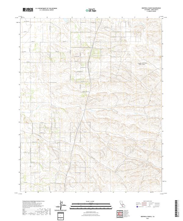 Deepwell Ranch, CA — USGS 7.5-minute topo (2021)