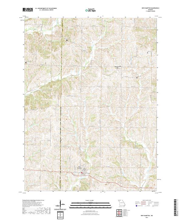 New Hampton, MO — USGS 7.5-minute topo (2021)