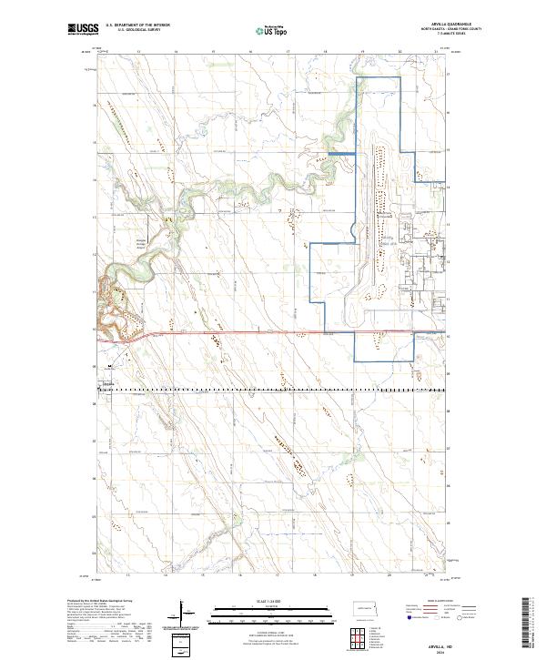 Arvilla, ND — USGS 7.5-minute topo (2024)