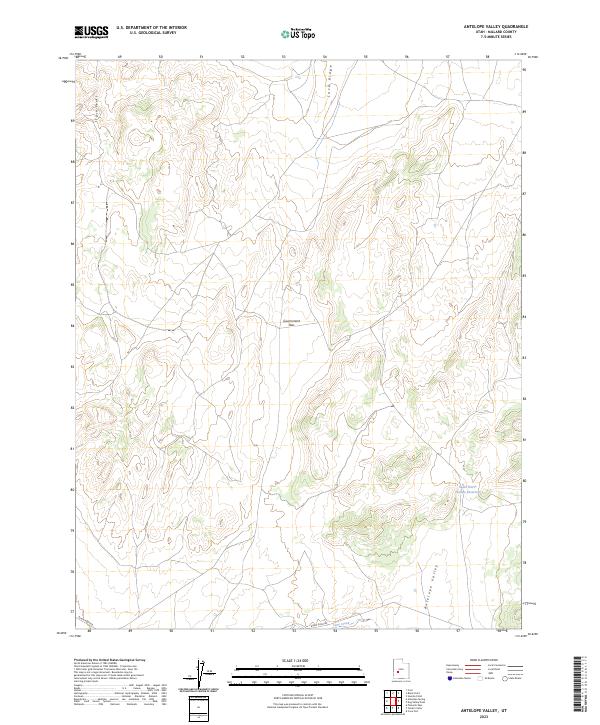 Antelope Valley, UT — USGS 7.5-minute topo (2023)