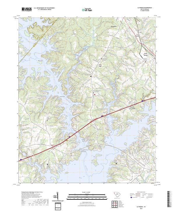 La France, SC — USGS 7.5-minute topo (2024)