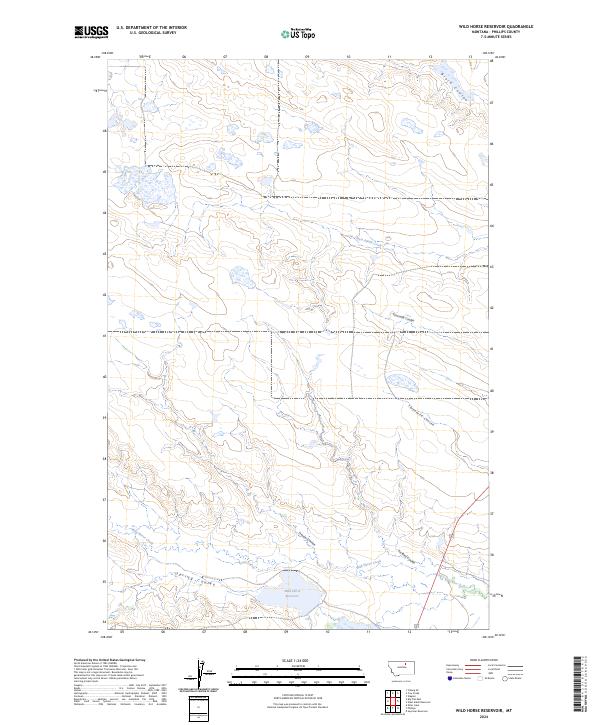 Wild Horse Reservoir, MT — USGS 7.5-minute topo (2024)