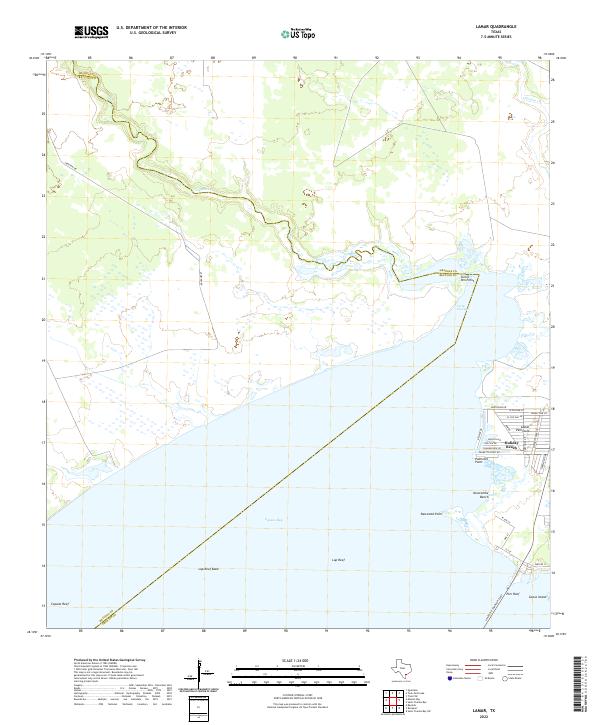 Lamar, TX — USGS 7.5-minute topo (2022)