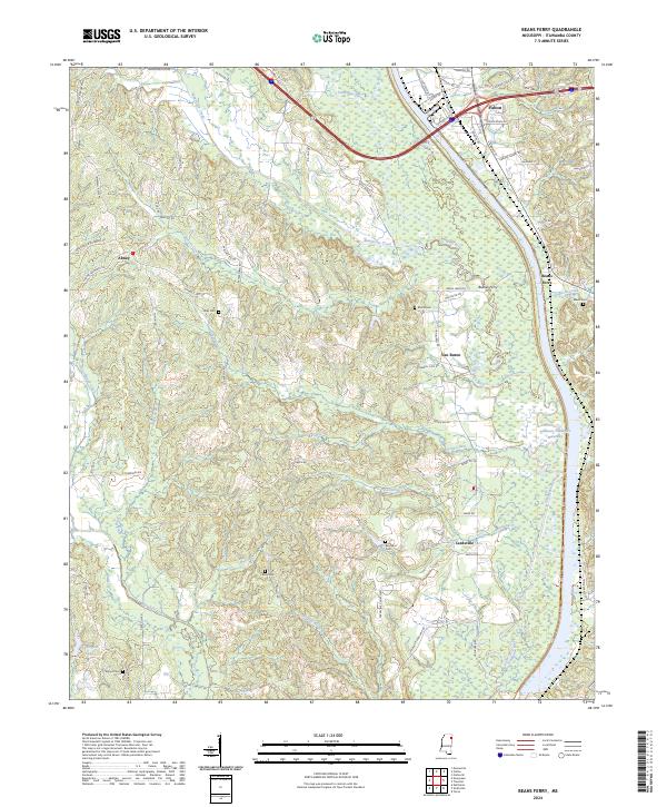 Beans Ferry, MS — USGS 7.5-minute topo (2024)