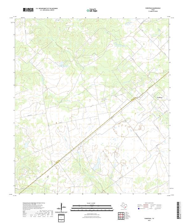 Fordtran, TX — USGS 7.5-minute topo (2022)