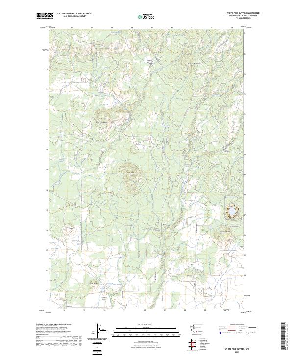 White Pine Buttes, WA — USGS 7.5-minute topo (2023)