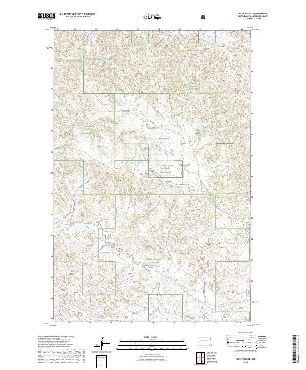 Wolf Coulee, ND — USGS 7.5-minute topo (2024)