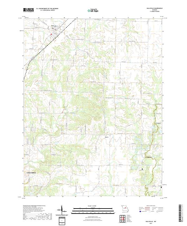 Hallsville, MO — USGS 7.5-minute topo (2021)