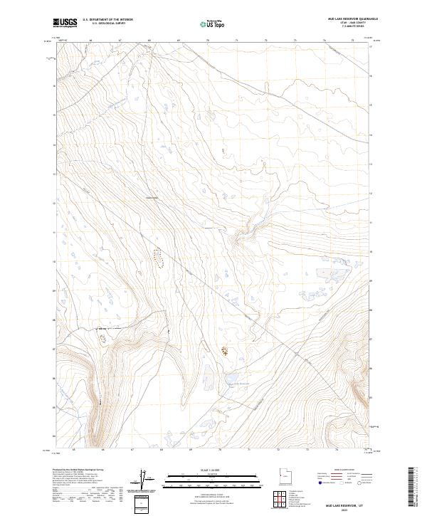 Mud Lake Reservoir, UT — USGS 7.5-minute topo (2023)