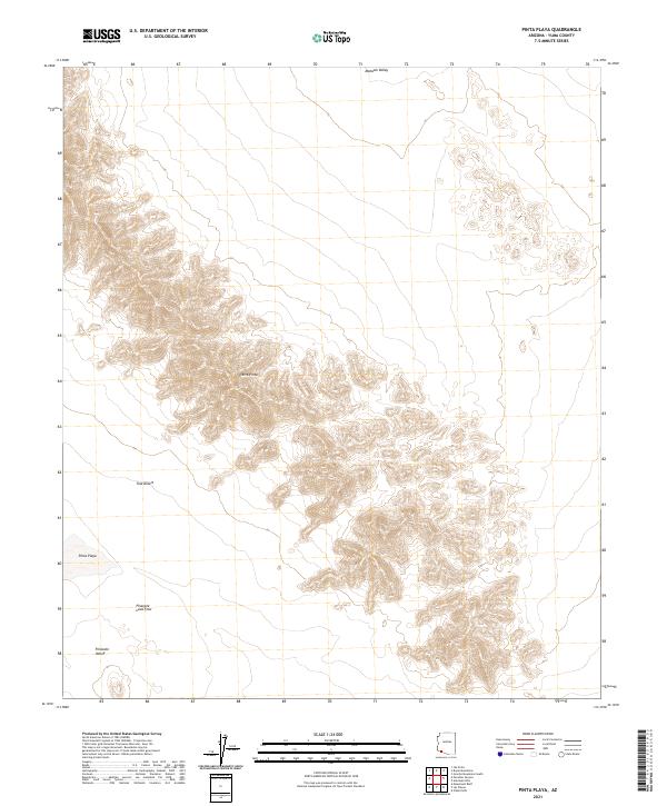 Pinta Playa, AZ — USGS 7.5-minute topo (2021)