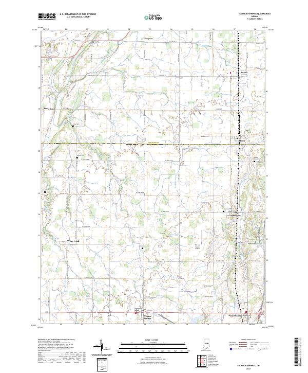 Sulphur Springs, IN — USGS 7.5-minute topo (2022)