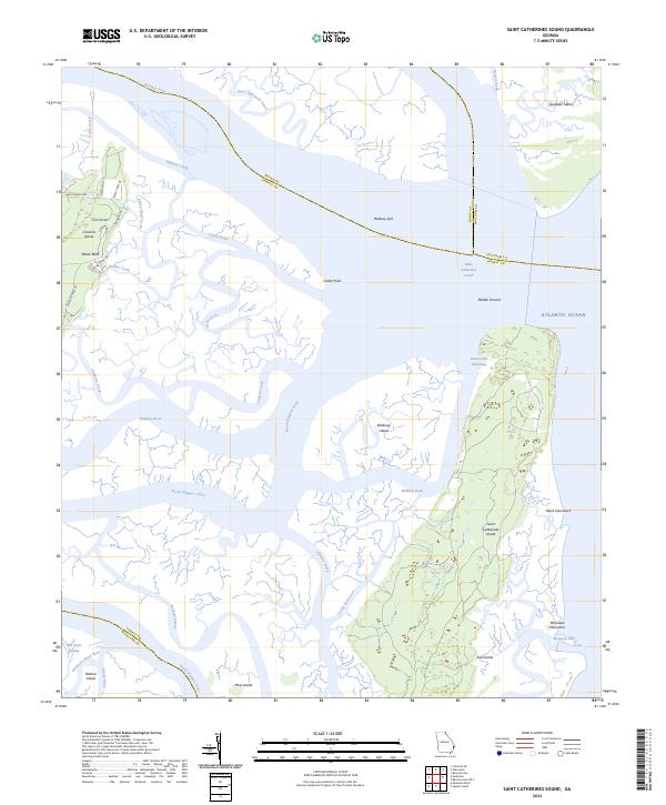 Saint Catherines Sound, GA — USGS 7.5-minute topo (2024)