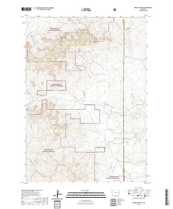 Pinnacle Rocks, WY — USGS 7.5-minute topo (2021)