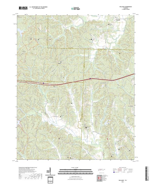 Holladay, TN — USGS 7.5-minute topo (2022)