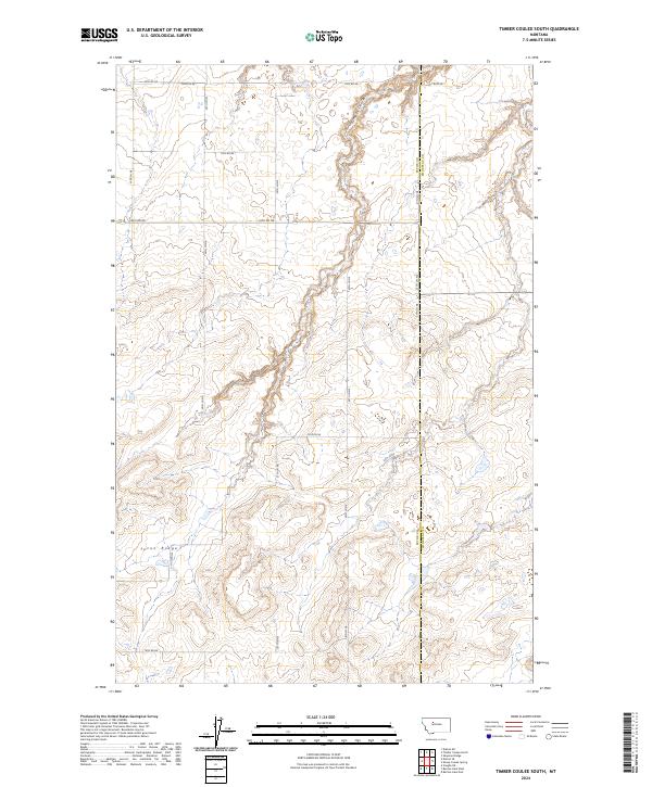 Timber Coulee South, MT — USGS 7.5-minute topo (2024)