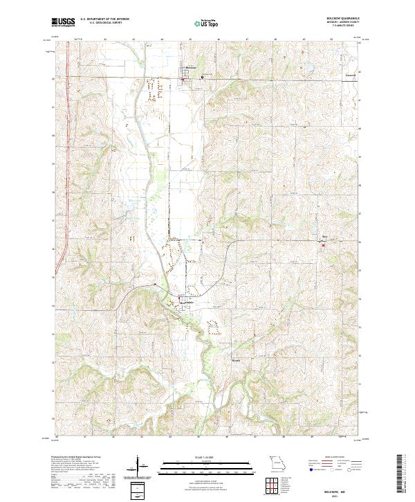 Bolckow, MO — USGS 7.5-minute topo (2021)