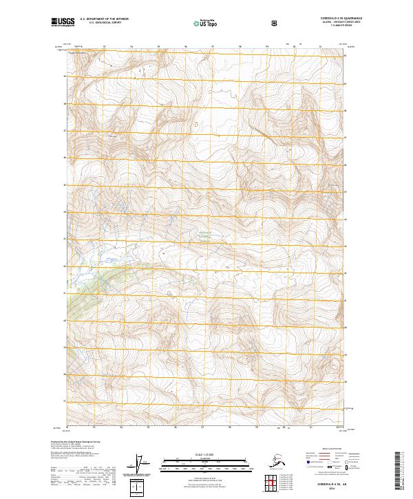 Cordova D-4 SE, AK — USGS 7.5-minute topo (2024)