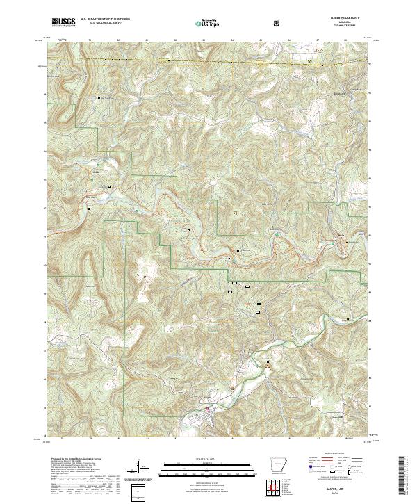 Jasper, AR — USGS 7.5-minute topo (2024)
