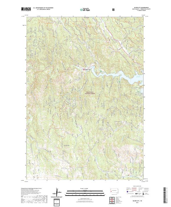 Silver City, SD — USGS 7.5-minute topo (2021)