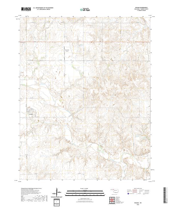 Selman, OK — USGS 7.5-minute topo (2022)