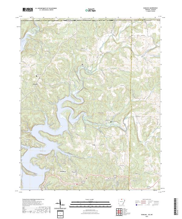 Gamaliel, AR-MO — USGS 7.5-minute topo (2024)