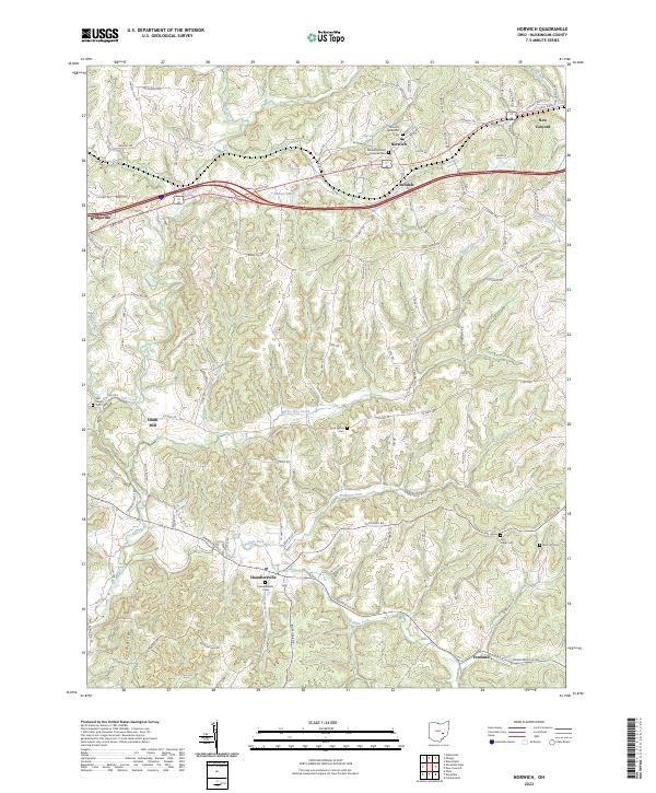 Norwich, OH — USGS 7.5-minute topo (2023)