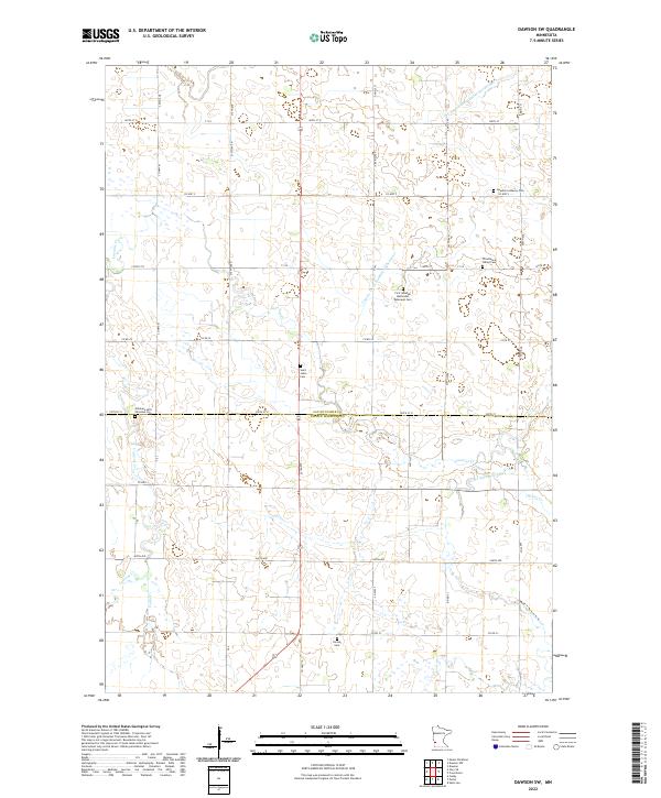 Dawson SW, MN — USGS 7.5-minute topo (2022)