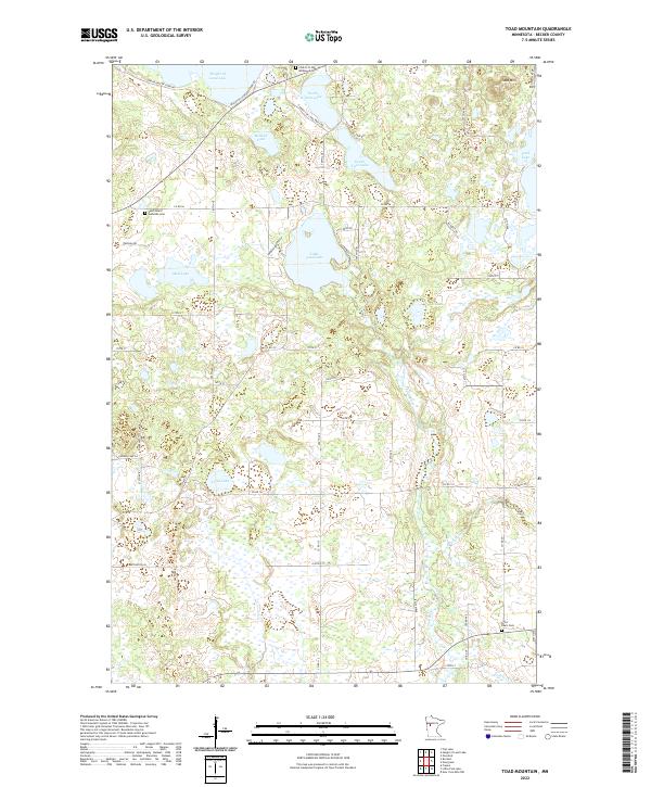 Toad Mountain, MN — USGS 7.5-minute topo (2022)