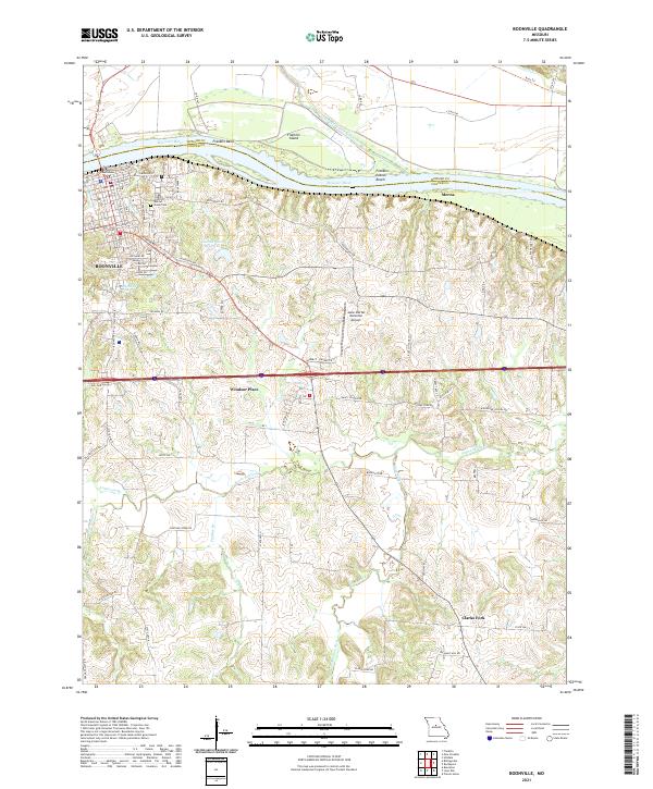 Boonville, MO — USGS 7.5-minute topo (2021)