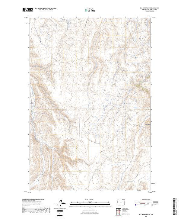 Elk Mountain SE, OR — USGS 7.5-minute topo (2024)