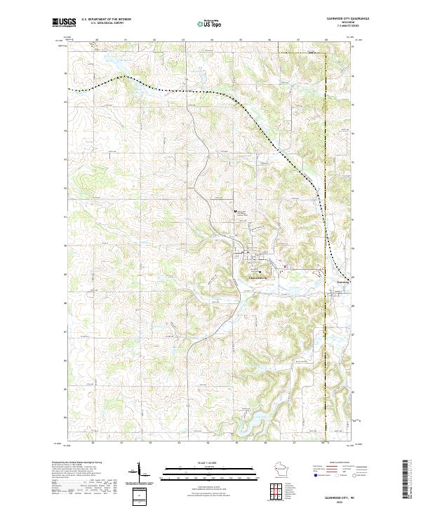 Glenwood City, WI — USGS 7.5-minute topo (2022)