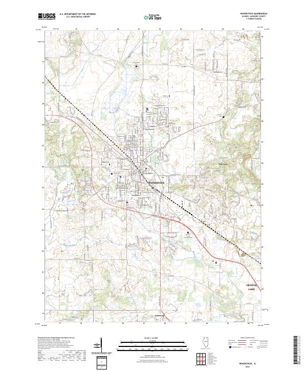 Woodstock, IL — USGS 7.5-minute topo (2024)