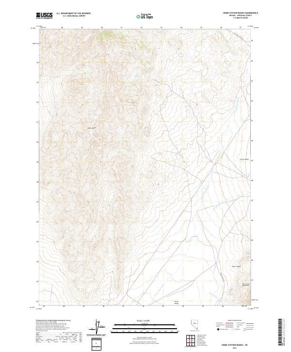 Home Station Ranch, NV — USGS 7.5-minute topo (2021)