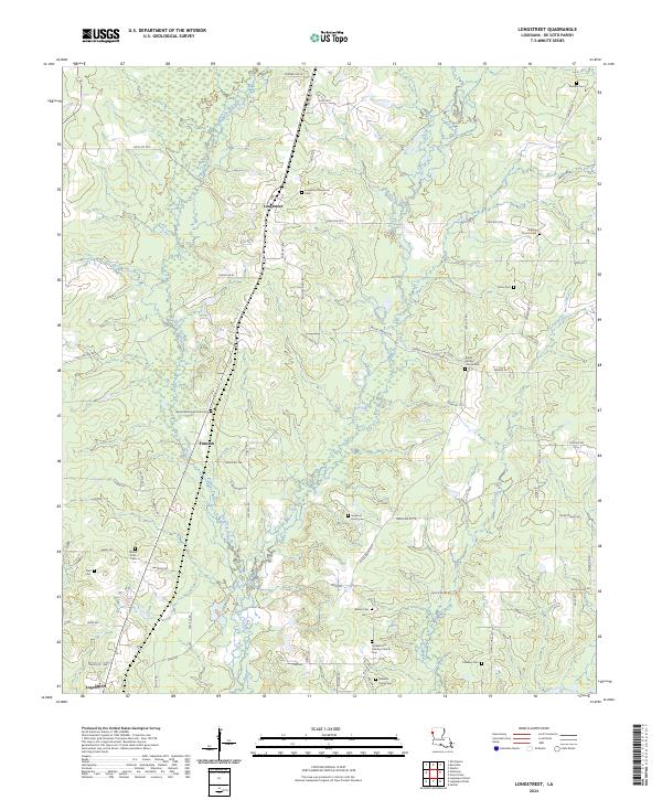 Longstreet, LA — USGS 7.5-minute topo (2024)