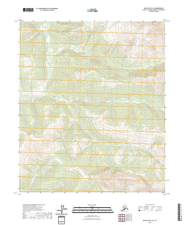 Big Delta D-3 SE, AK — USGS 7.5-minute topo (2024)