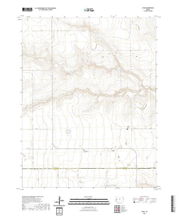 Lydia, KS — USGS 7.5-minute topo (2022)