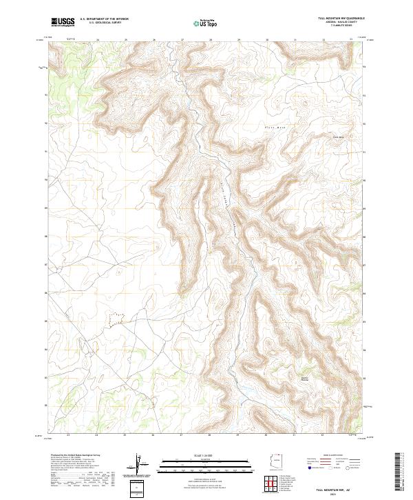 Tall Mountain NW, AZ — USGS 7.5-minute topo (2021)