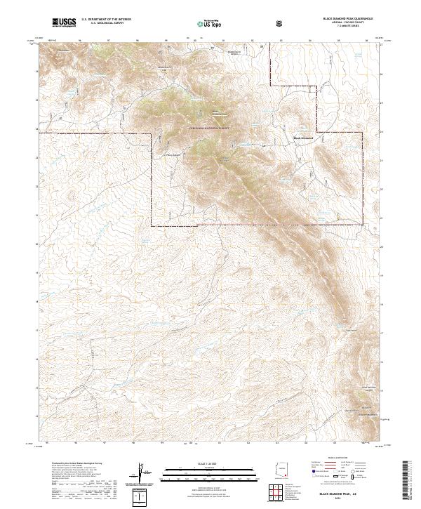 Black Diamond Peak, AZ — USGS 7.5-minute topo (2021)