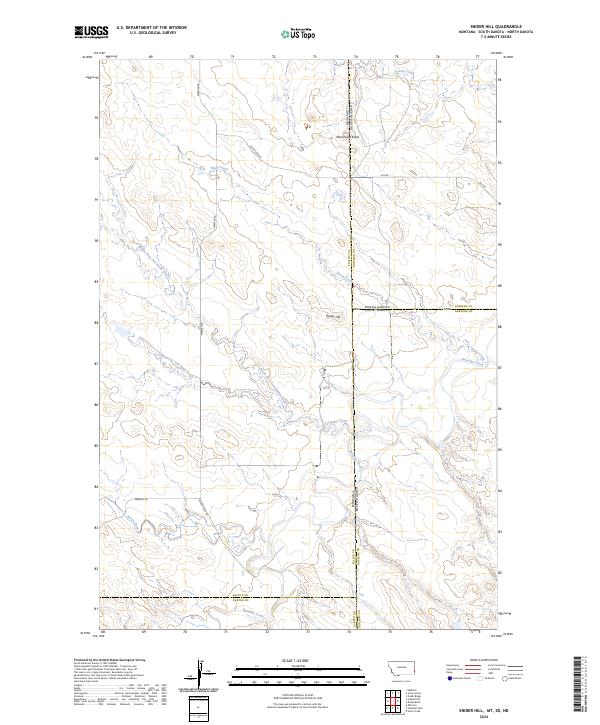 Snider Hill, MT-SD-ND — USGS 7.5-minute topo (2024)