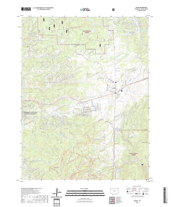 Divide, CO — USGS 7.5-minute topo (2022)