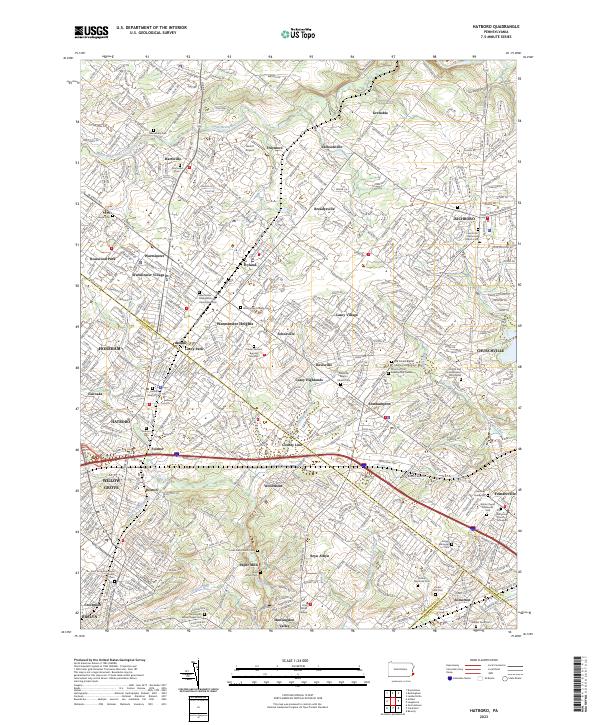 Hatboro, PA — USGS 7.5-minute topo (2023)