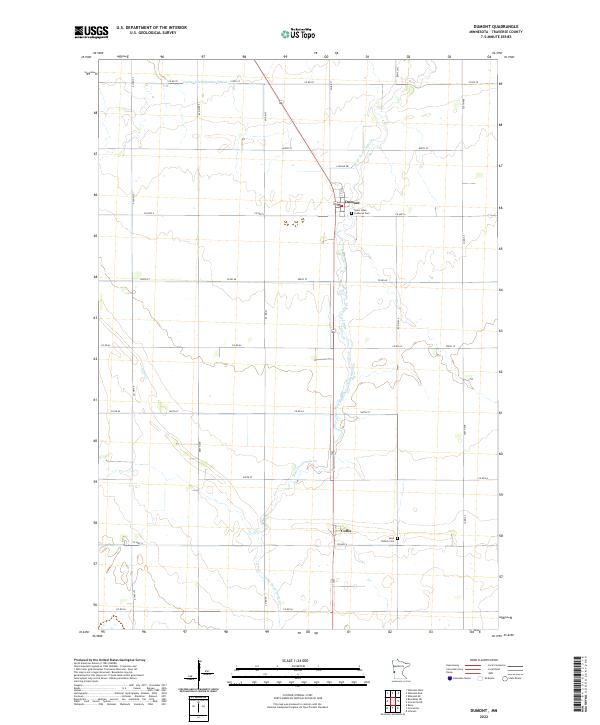 Dumont, MN — USGS 7.5-minute topo (2022)