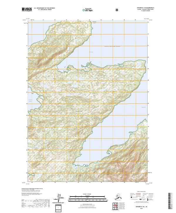 Seward B-1 SE, AK — USGS 7.5-minute topo (2023)