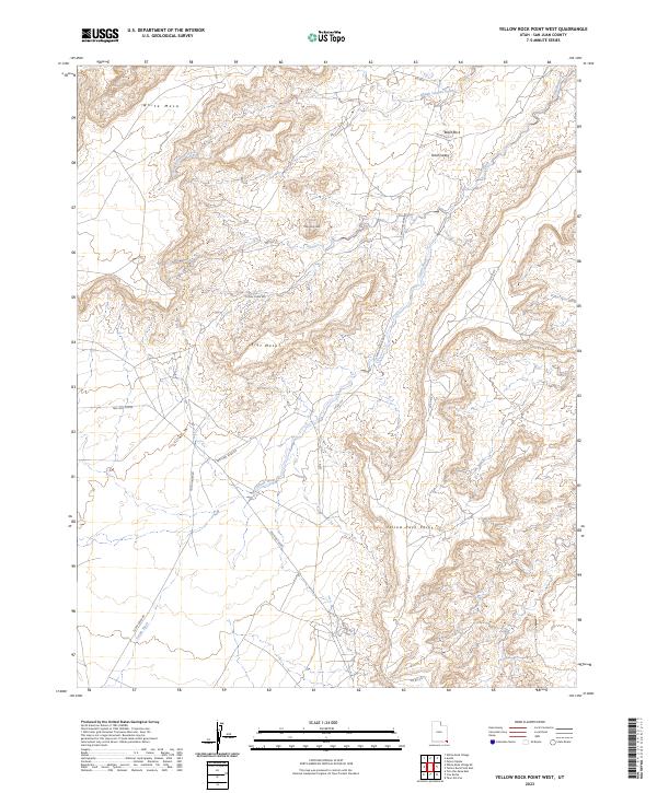 Yellow Rock Point West, UT — USGS 7.5-minute topo (2023)