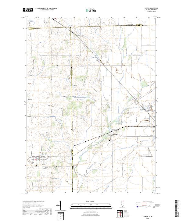 Capron, IL-WI — USGS 7.5-minute topo (2024)