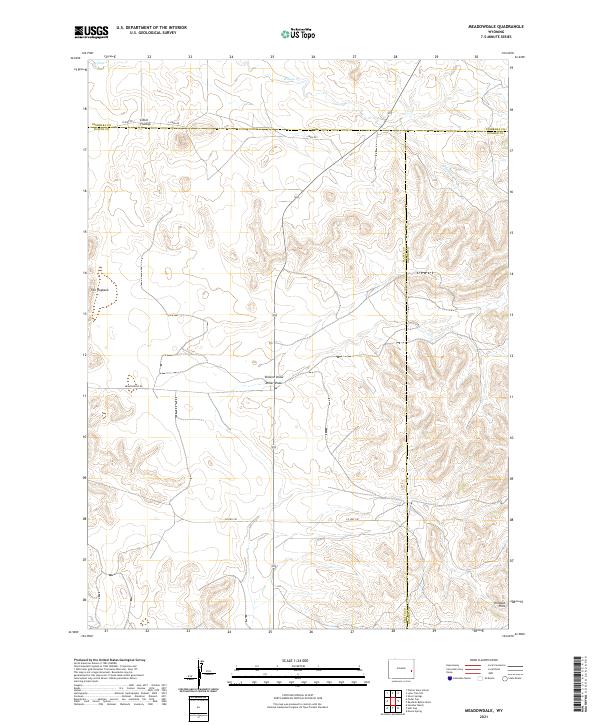 Meadowdale, WY — USGS 7.5-minute topo (2021)