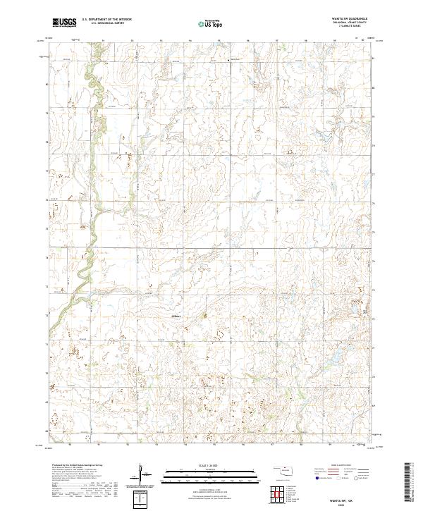 Wakita SW, OK — USGS 7.5-minute topo (2022)