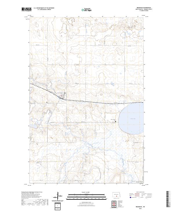 Braddock, ND — USGS 7.5-minute topo (2024)