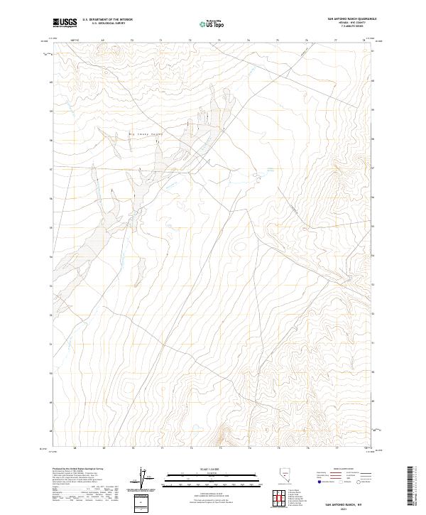 San Antonio Ranch, NV — USGS 7.5-minute topo (2021)
