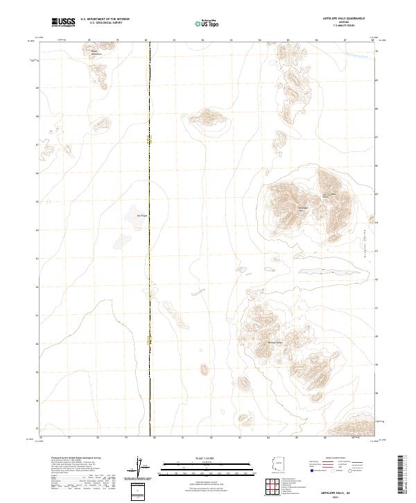 Antelope Hills, AZ — USGS 7.5-minute topo (2021)